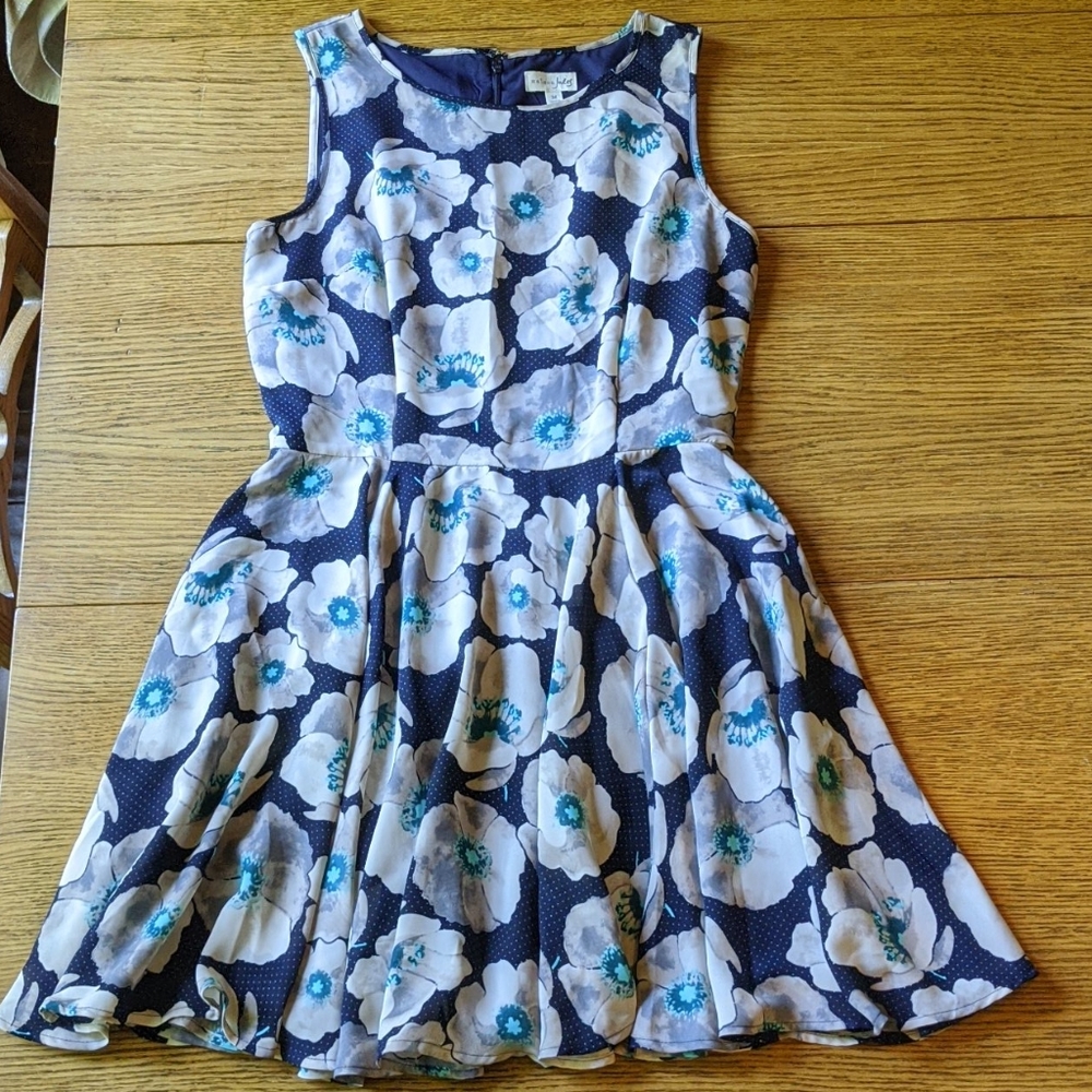 Maison Jules Sleeveless Floral Dress Sz M